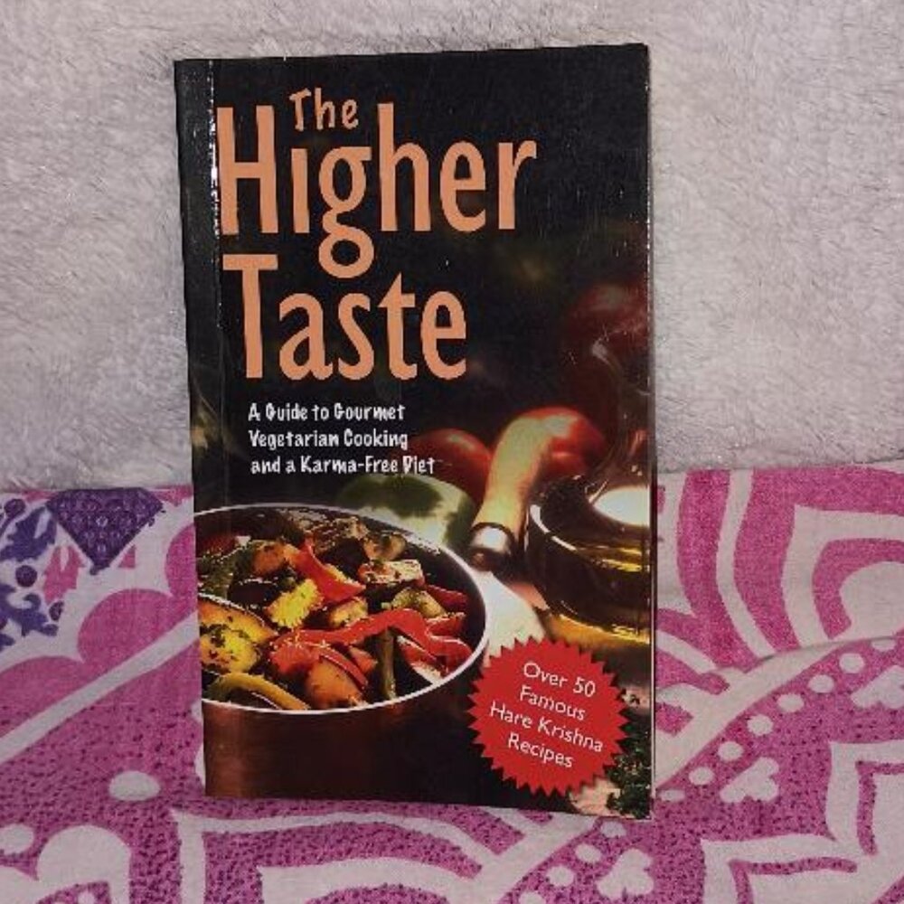 ❤️4 for $20 Higher Taste Hare Krishna Vegetarian Cookbook Karma Diet Paperback